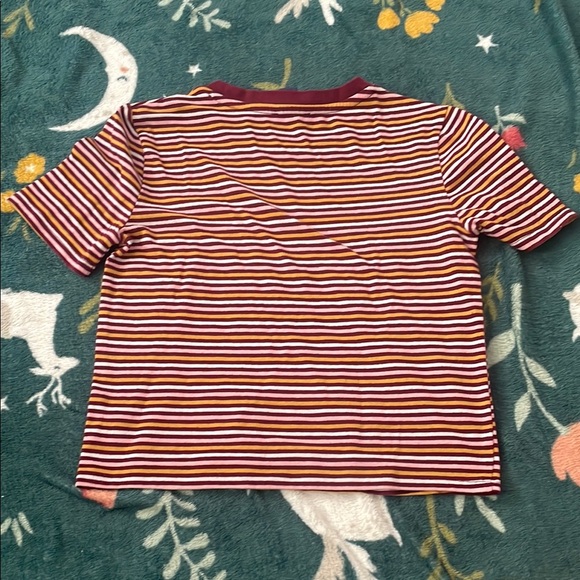 Striped Maroon and White T-Shirt - Picture 2 of 3